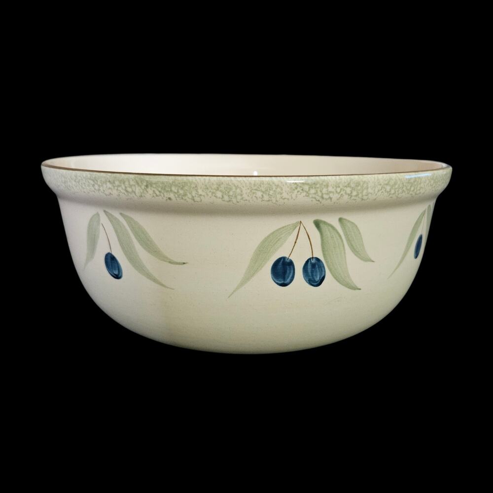 Pier 1 Katerini Hand Painted Earthenware Olive Mixing Serving Bowl Slovenia